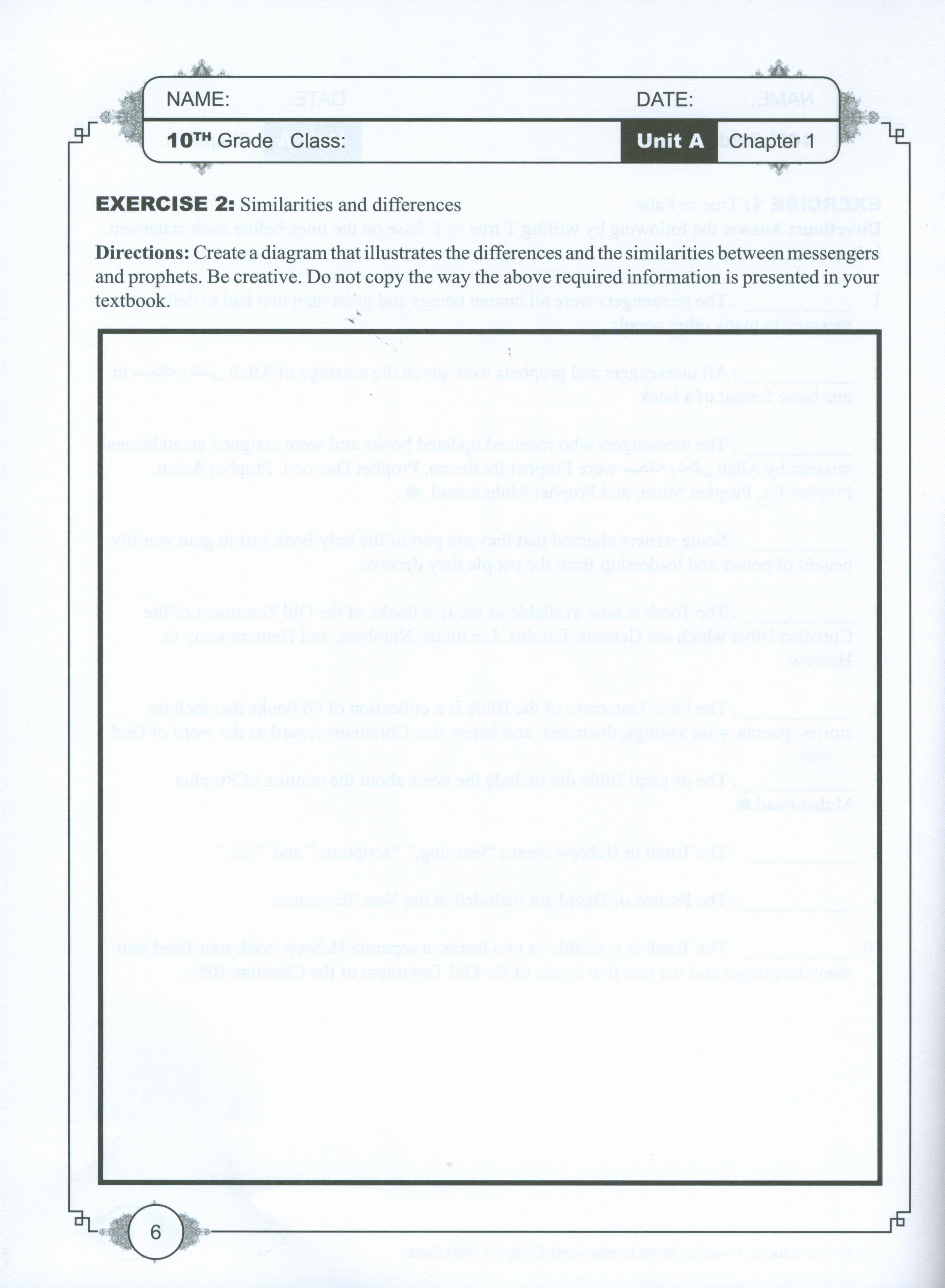 Learning Islam Weekend Edition Worksheets Level 4 (9th Grade)