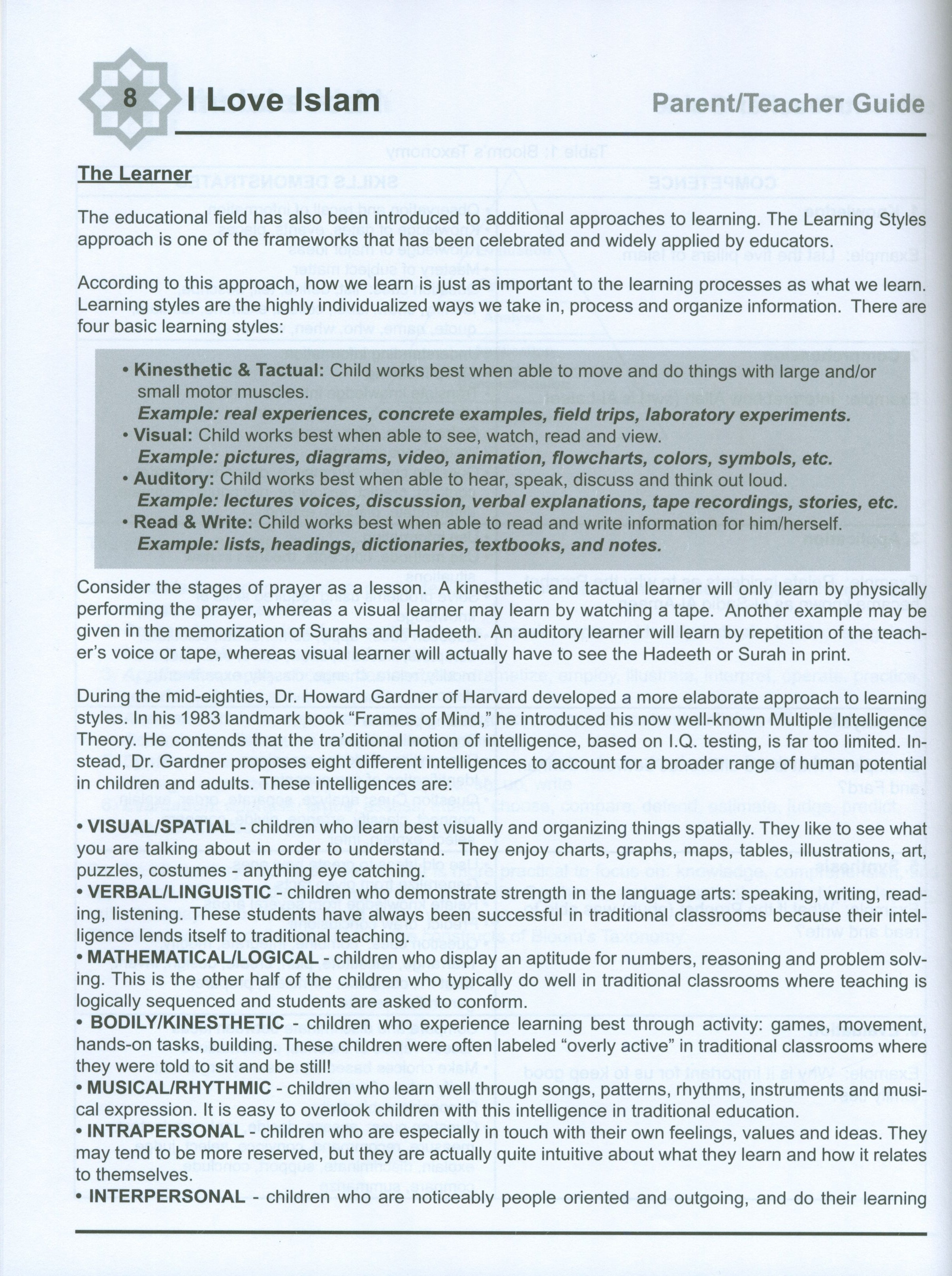 I Love Islam Teacher / Parent Guide Level 5 - First Edition