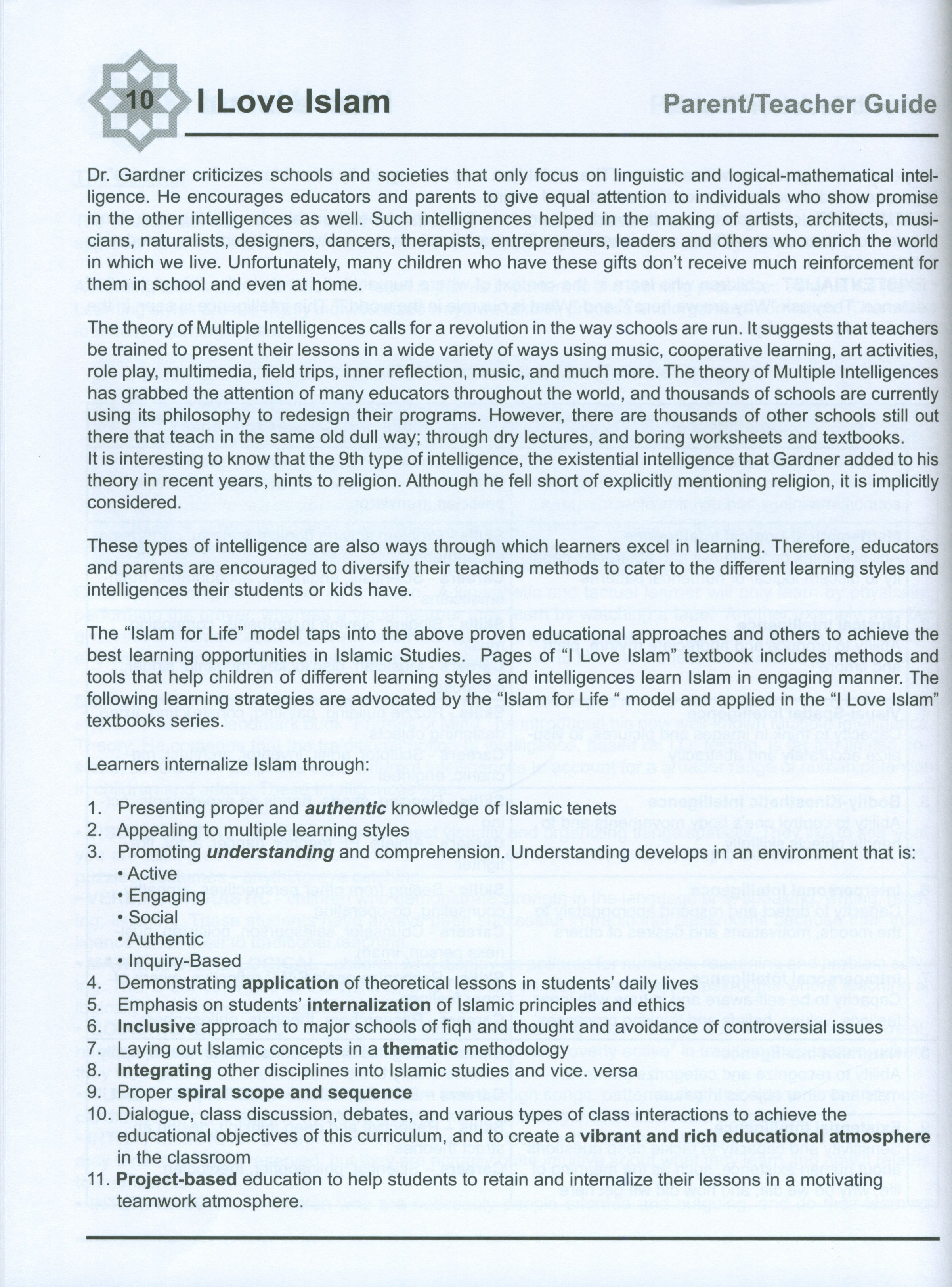 I Love Islam Teacher / Parent Guide Level 5 - First Edition