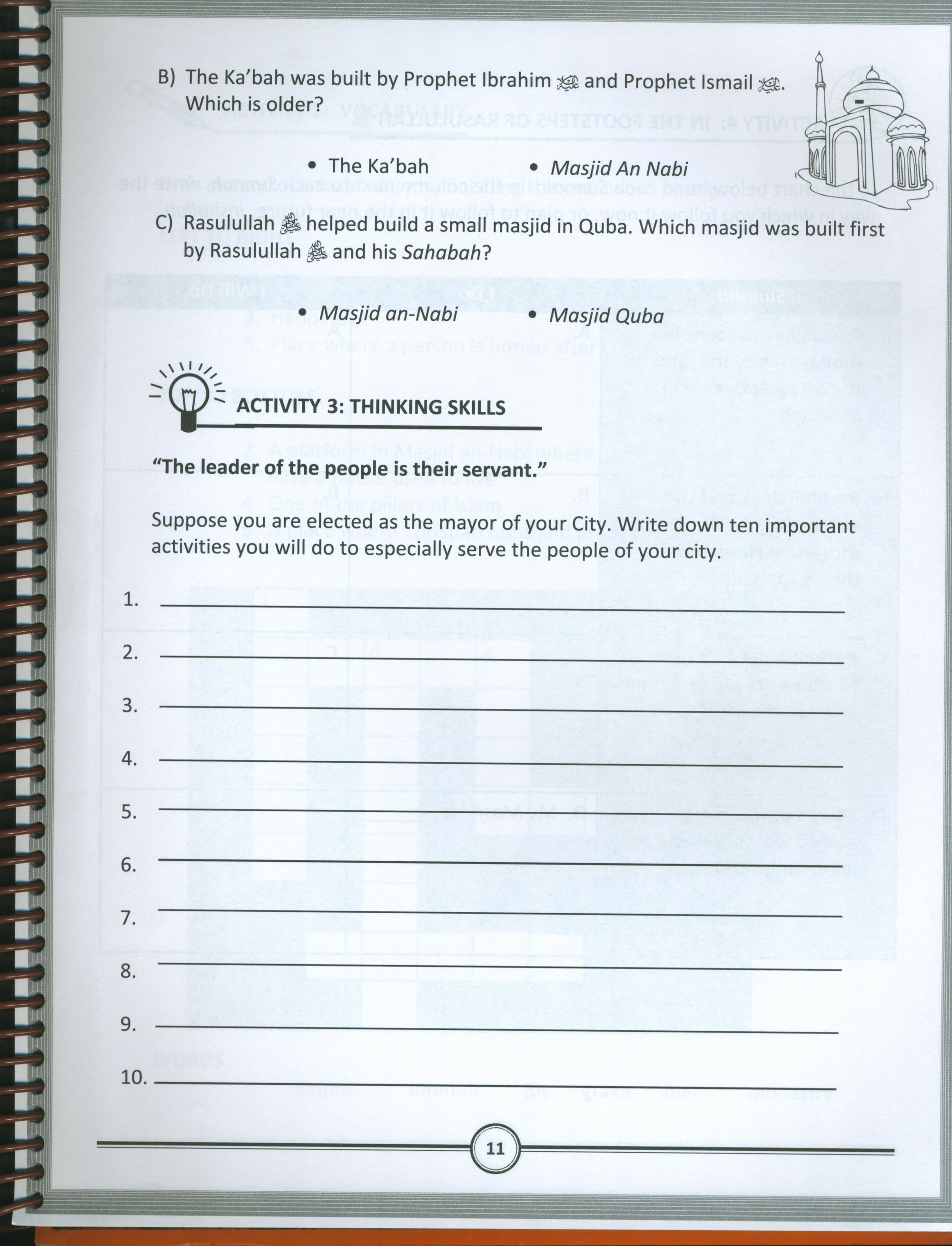 Mercy to Mankind Madina Period Workbook - 6th Grade