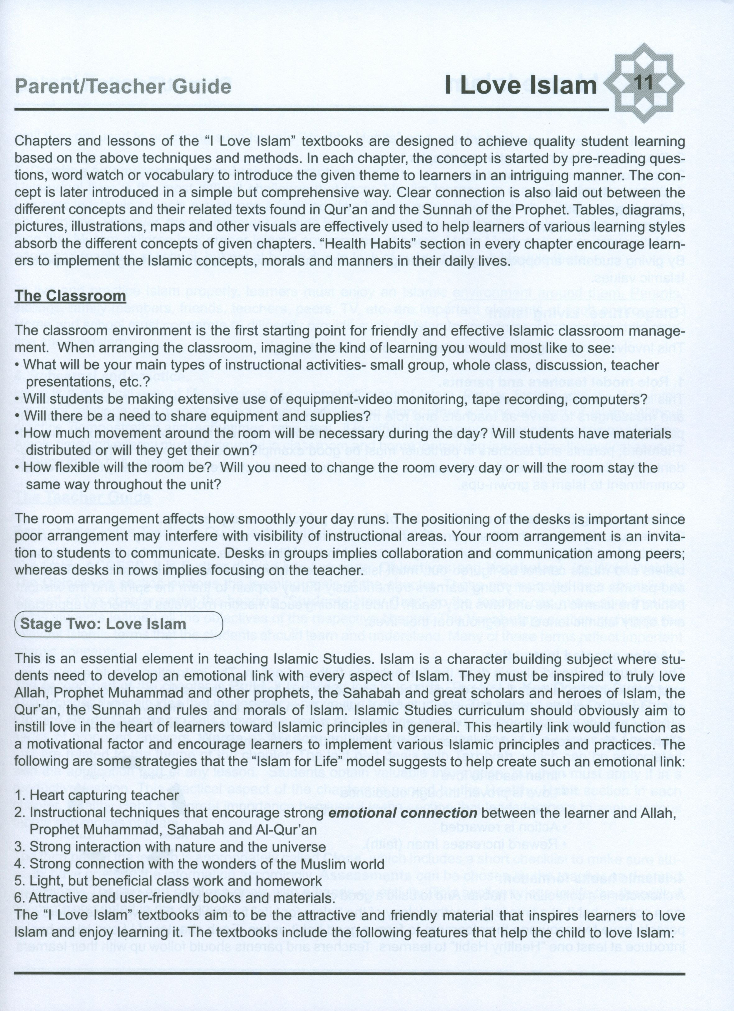 I Love Islam Teacher / Parent Guide Level 5 - First Edition