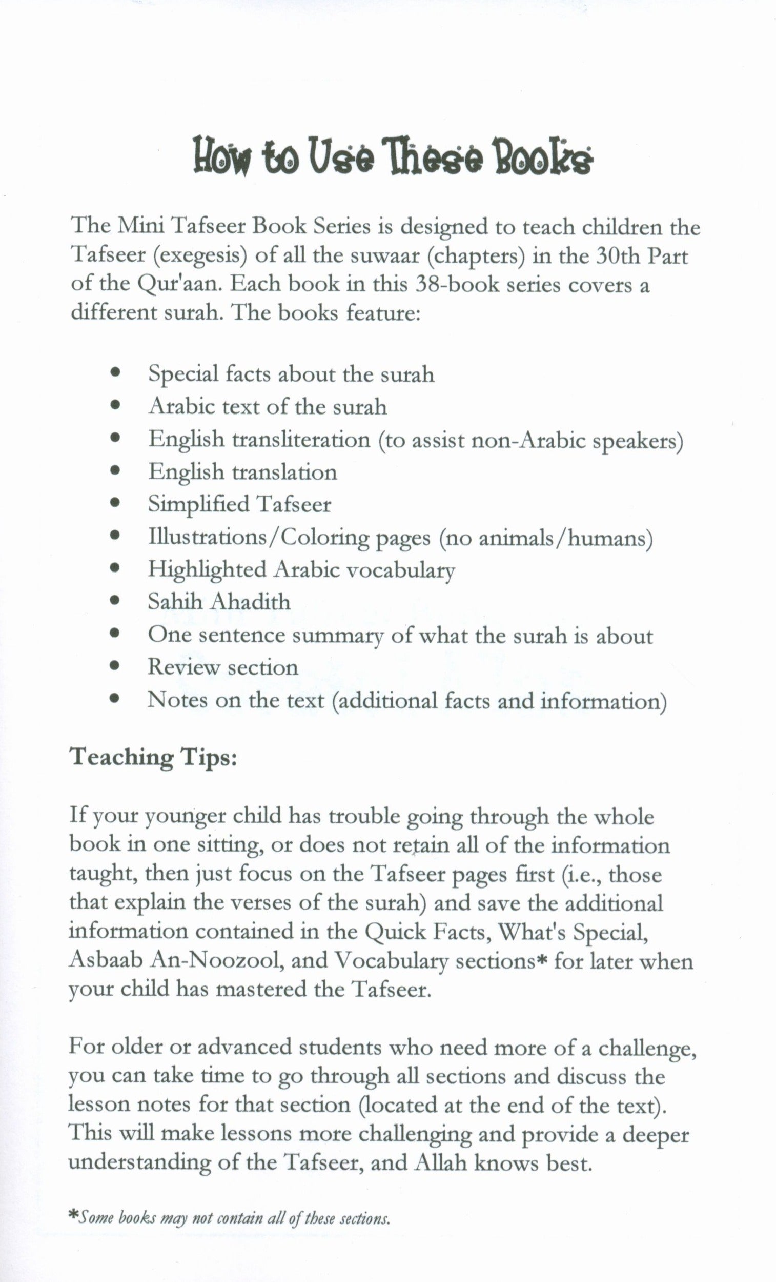 Mini Tafseer Book Suratul A'laa (Surah 87)