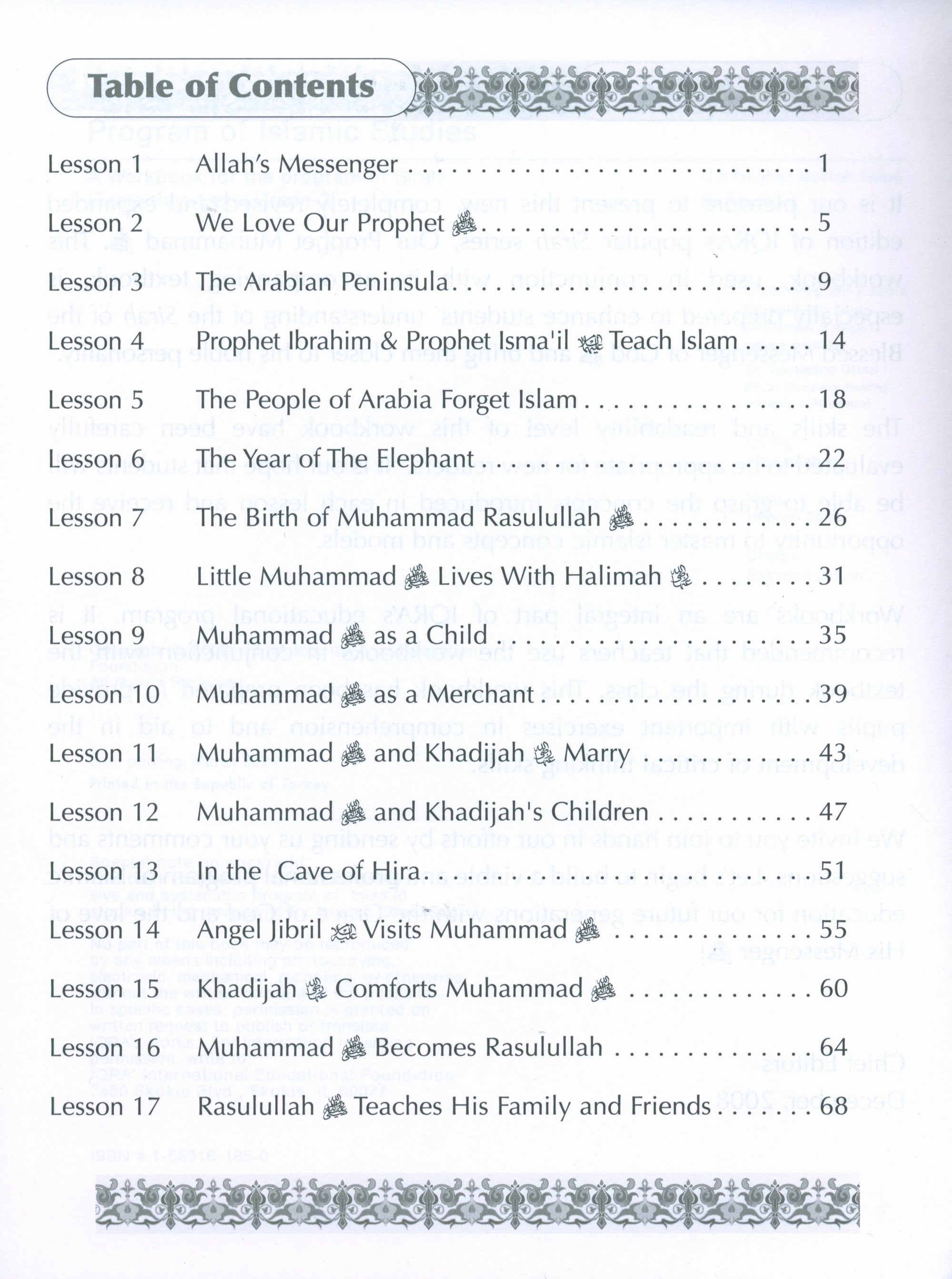 Our Prophet Muhammad (s) Life in Makkah Workbook - 2nd Grade (Sirah of Our Prophet - A Mercy to Mankind Workbook 2nd Grade)