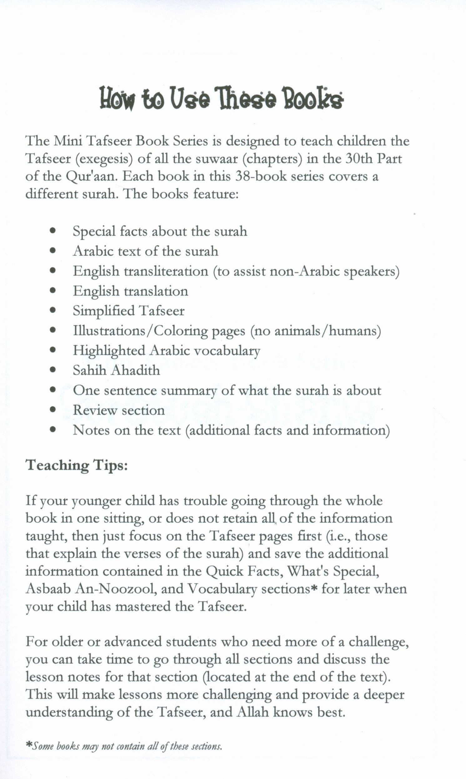 Surah 91 - Suratush Shams Mini Tafseer Book