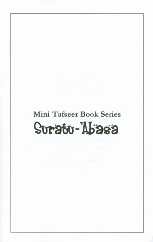 Surah 80 - Suratu 'Abasa Mini Tafseer Book