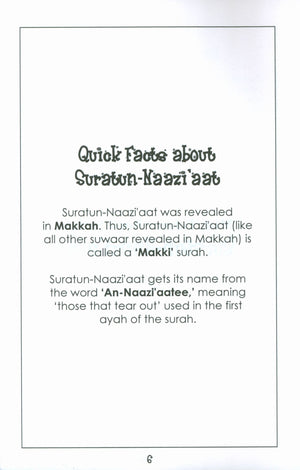 Surah 79 - Suratun Naazi'aat  Mini Tafseer Book
