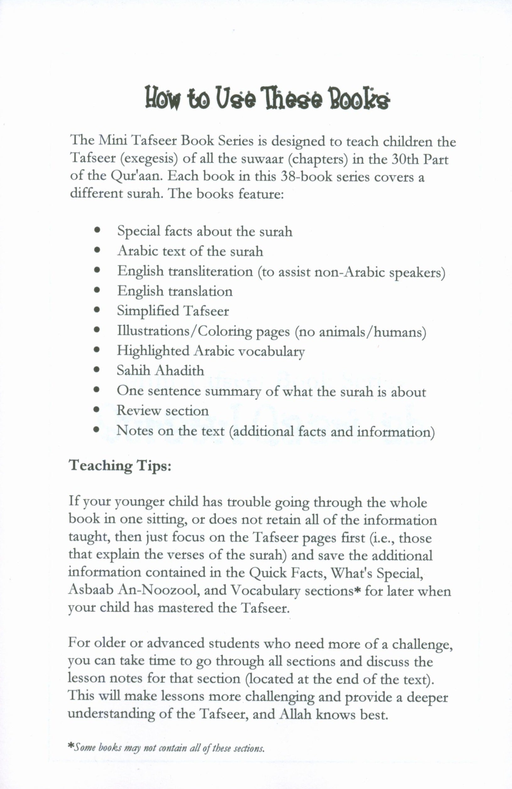 Surah 101 - Suratul Qaari'ah Mini Tafseer Book