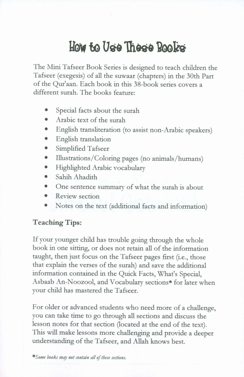 Surah 101 - Suratul Qaari'ah Mini Tafseer Book