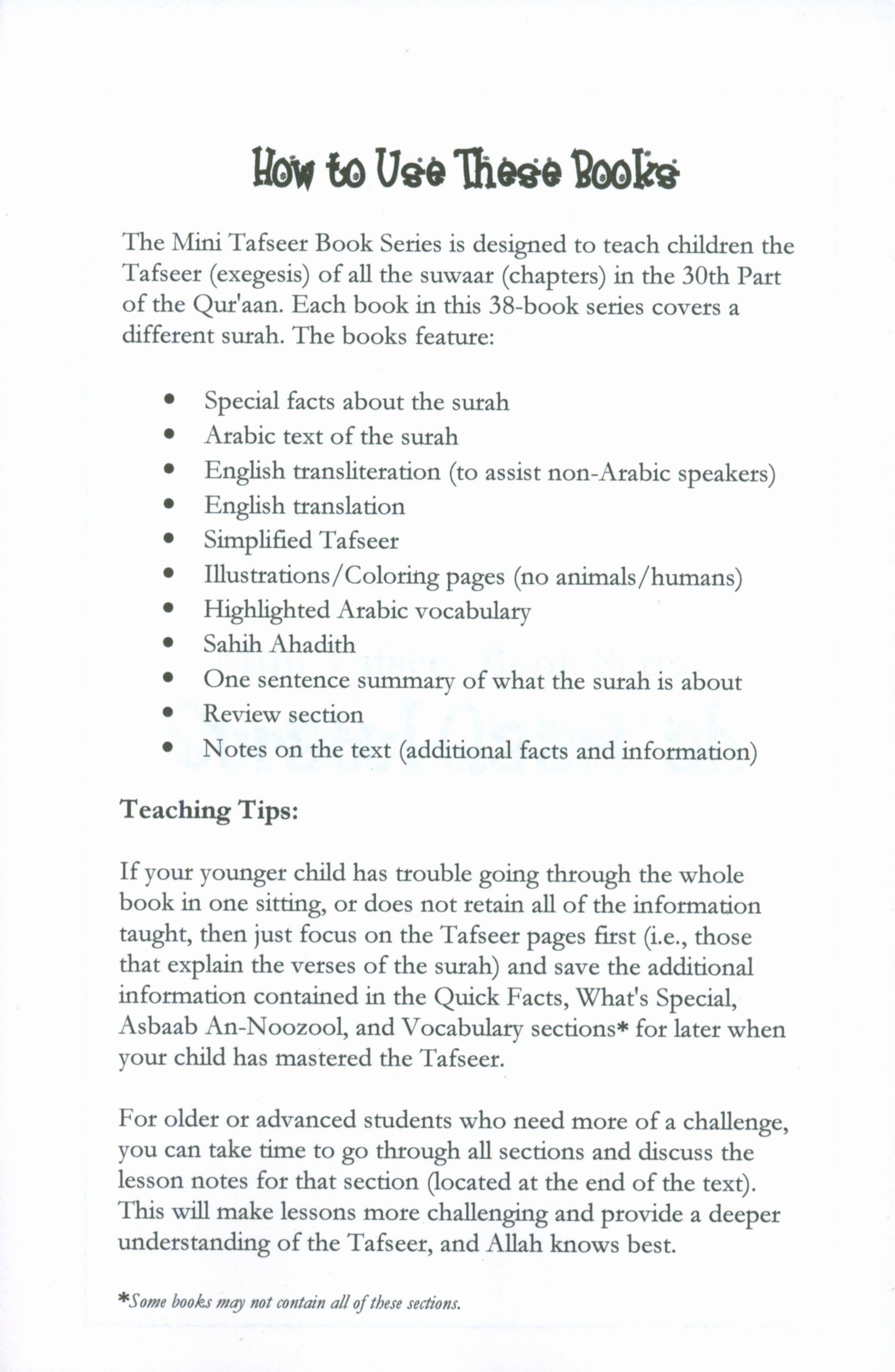 Surah 101 - Suratul Qaari'ah Mini Tafseer Book