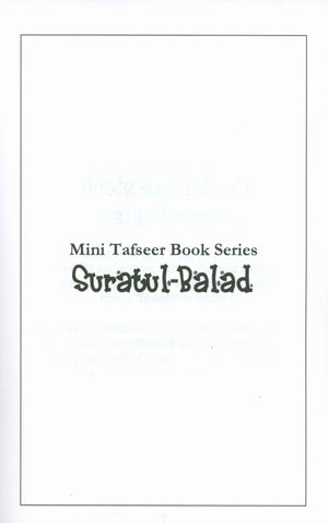 Surah 90 - Suratul Balad Mini Tafseer Book