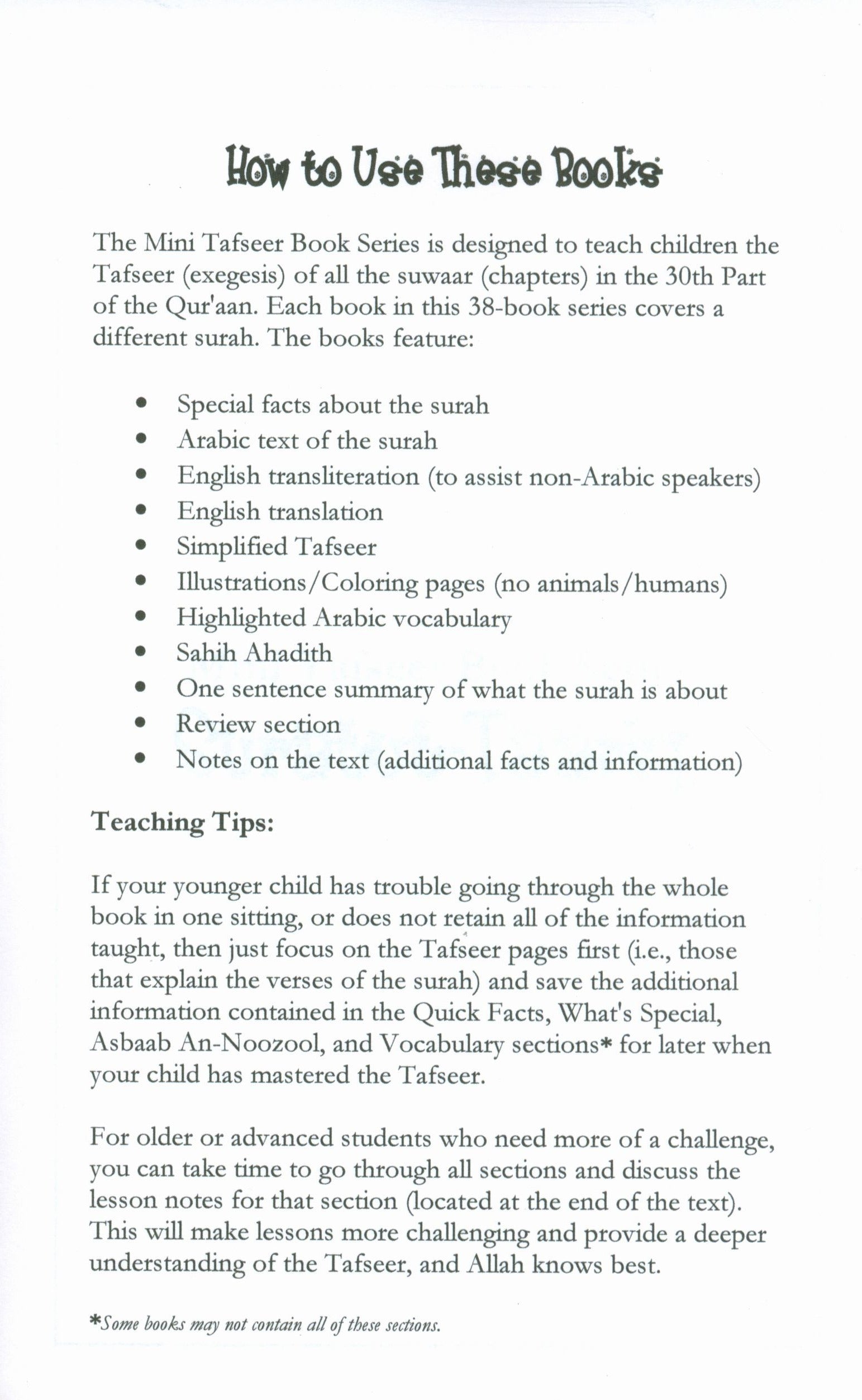 Surah 86 - Suratul Taariq Mini Tafseer Book