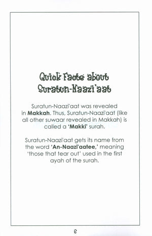 Surah 79 - Suratun Naazi'aat  Mini Tafseer Book