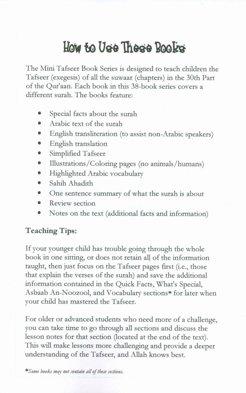Surah 79 - Suratun Naazi'aat  Mini Tafseer Book