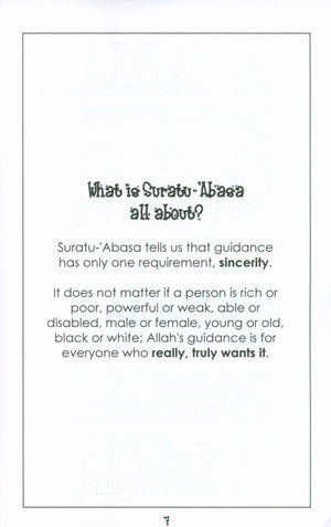 Surah 80 - Suratu 'Abasa Mini Tafseer Book