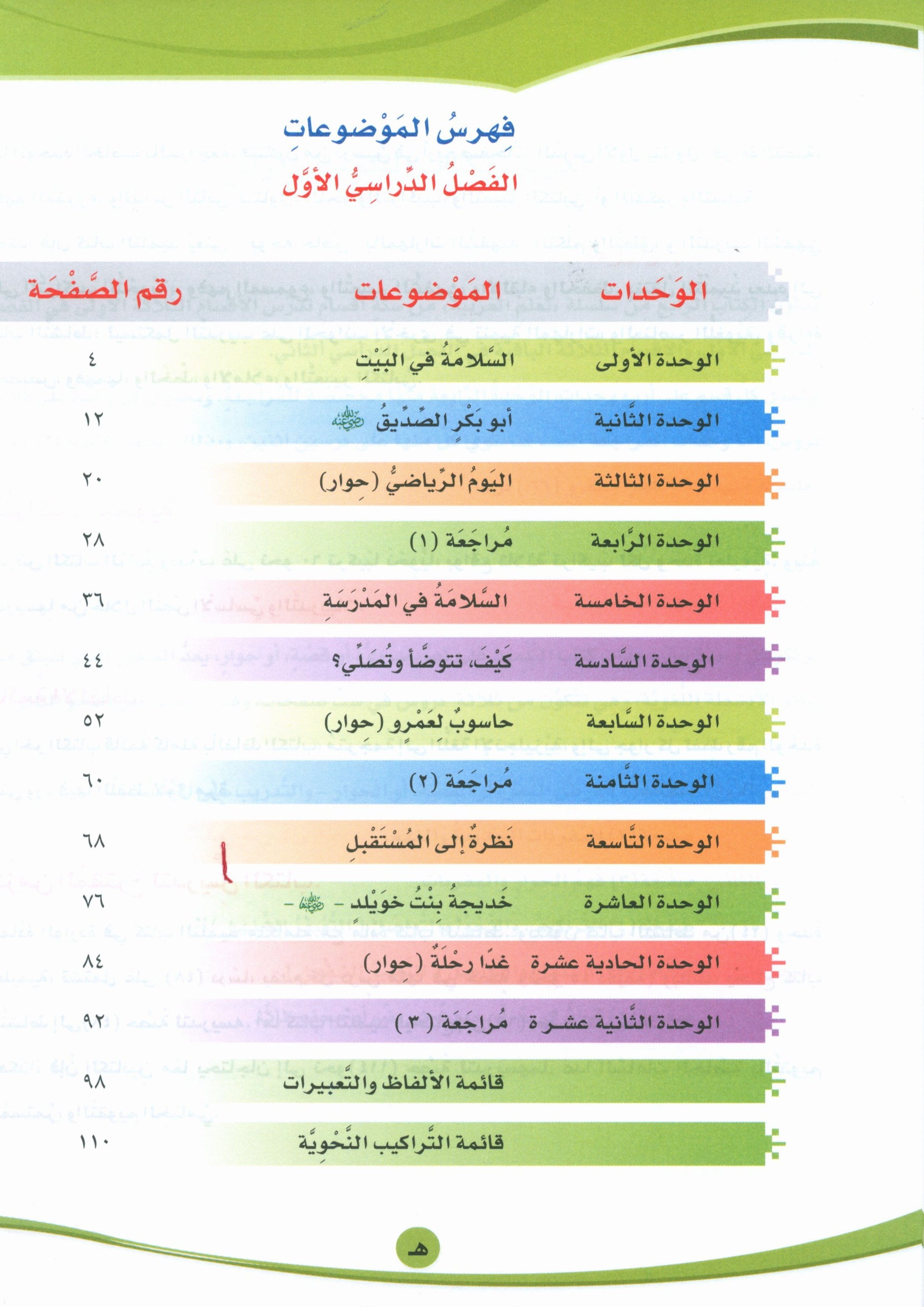 ICO Learn Arabic Textbook Level 4 Part 1 تعلم العربية كتاب التلميذ