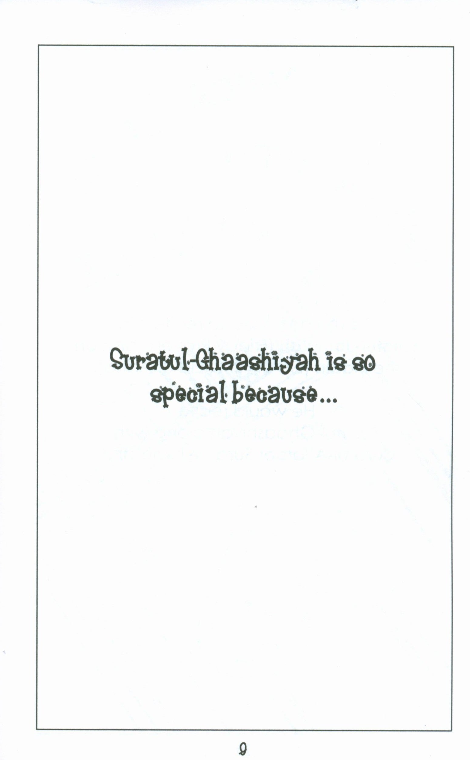 Surah 88 - Suratul Ghaashiyah Mini Tafseer Book