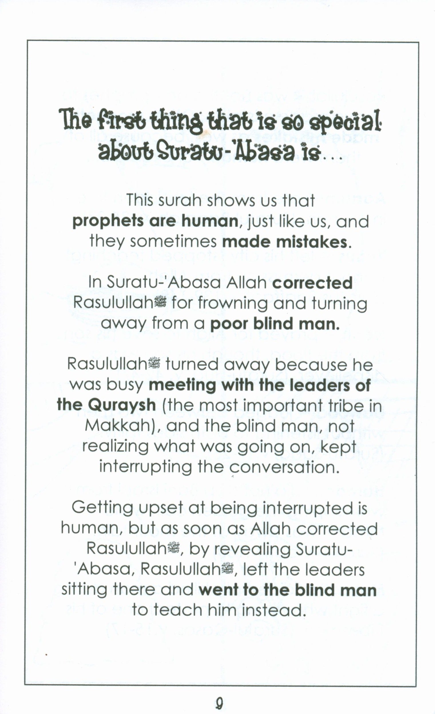 Surah 80 - Suratu 'Abasa Mini Tafseer Book