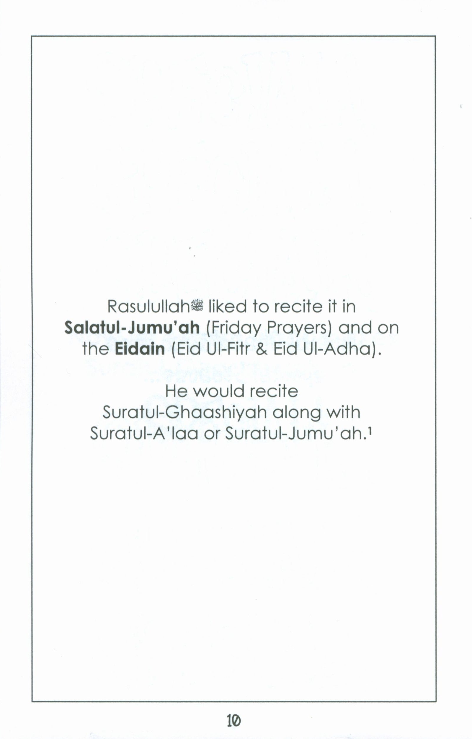 Surah 88 - Suratul Ghaashiyah Mini Tafseer Book