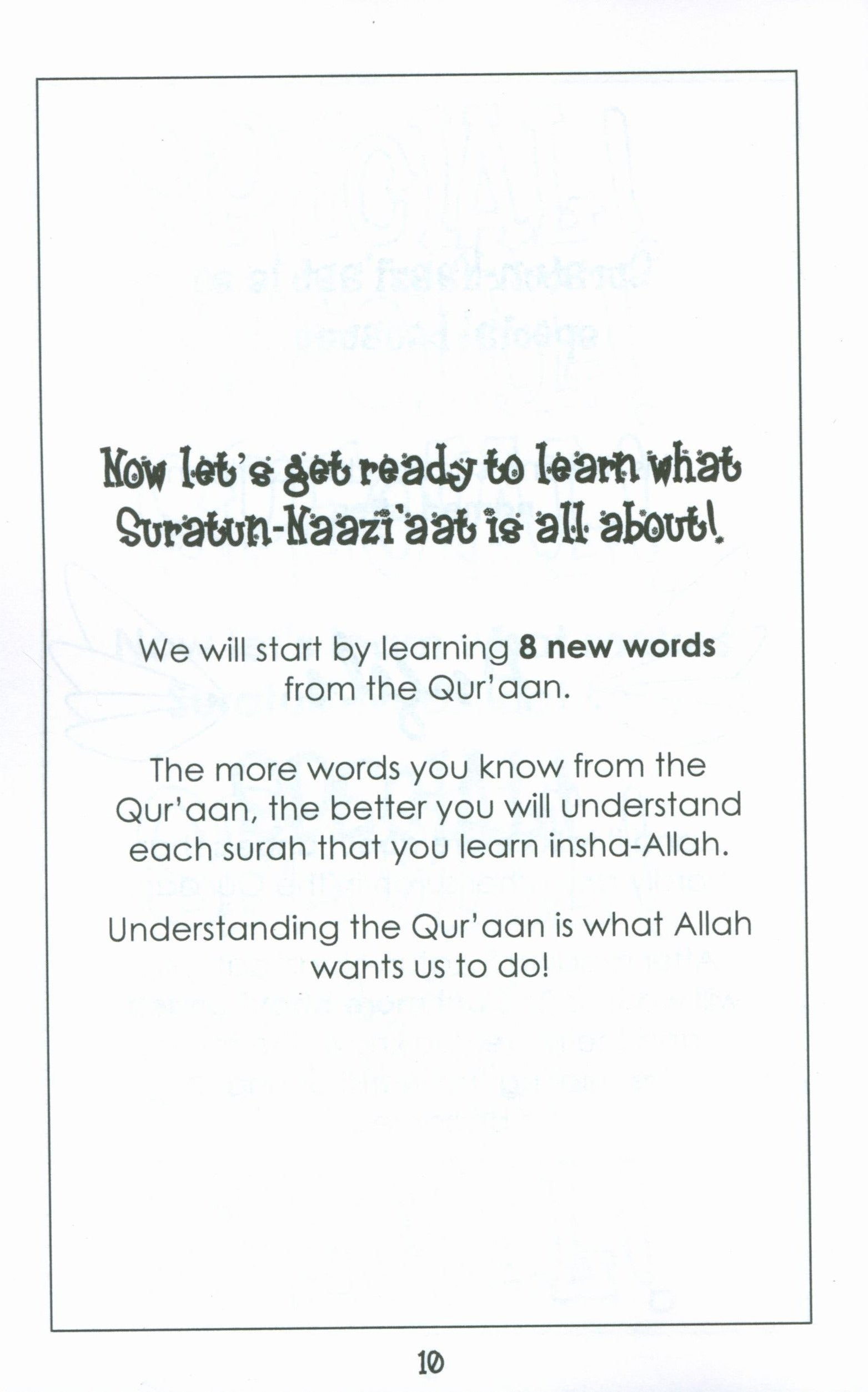 Surah 79 - Suratun Naazi'aat  Mini Tafseer Book