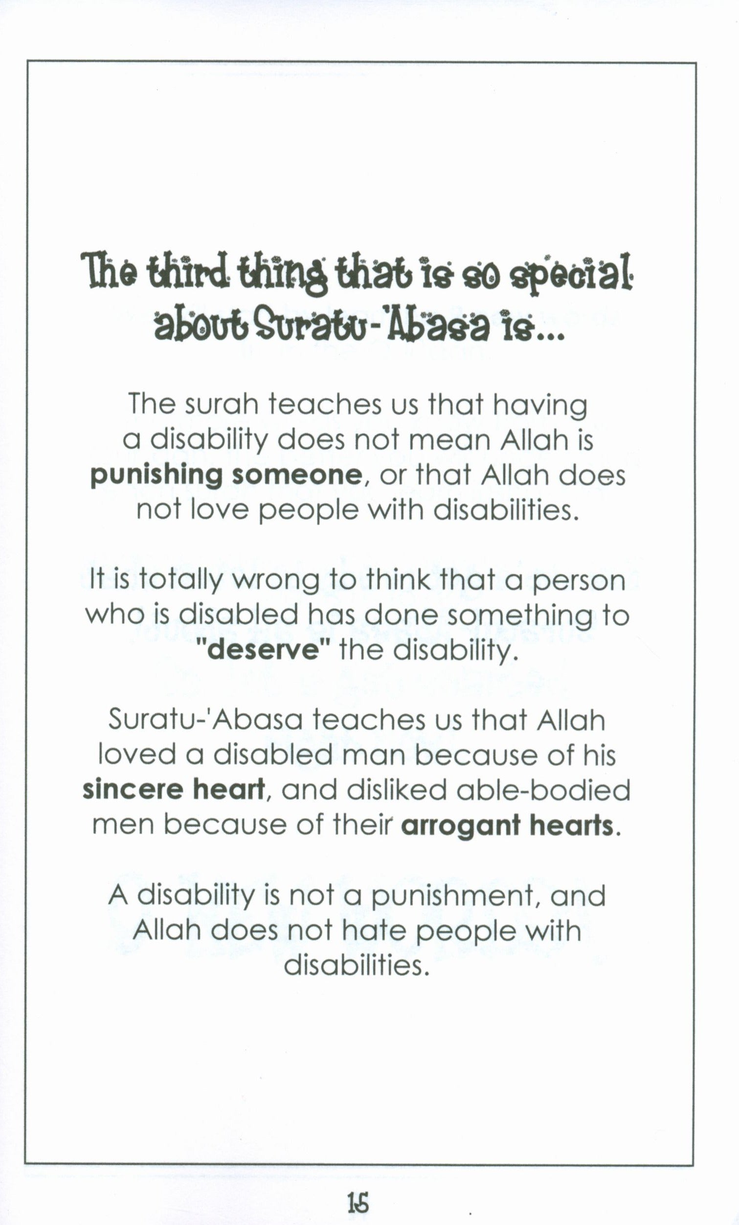 Surah 80 - Suratu 'Abasa Mini Tafseer Book
