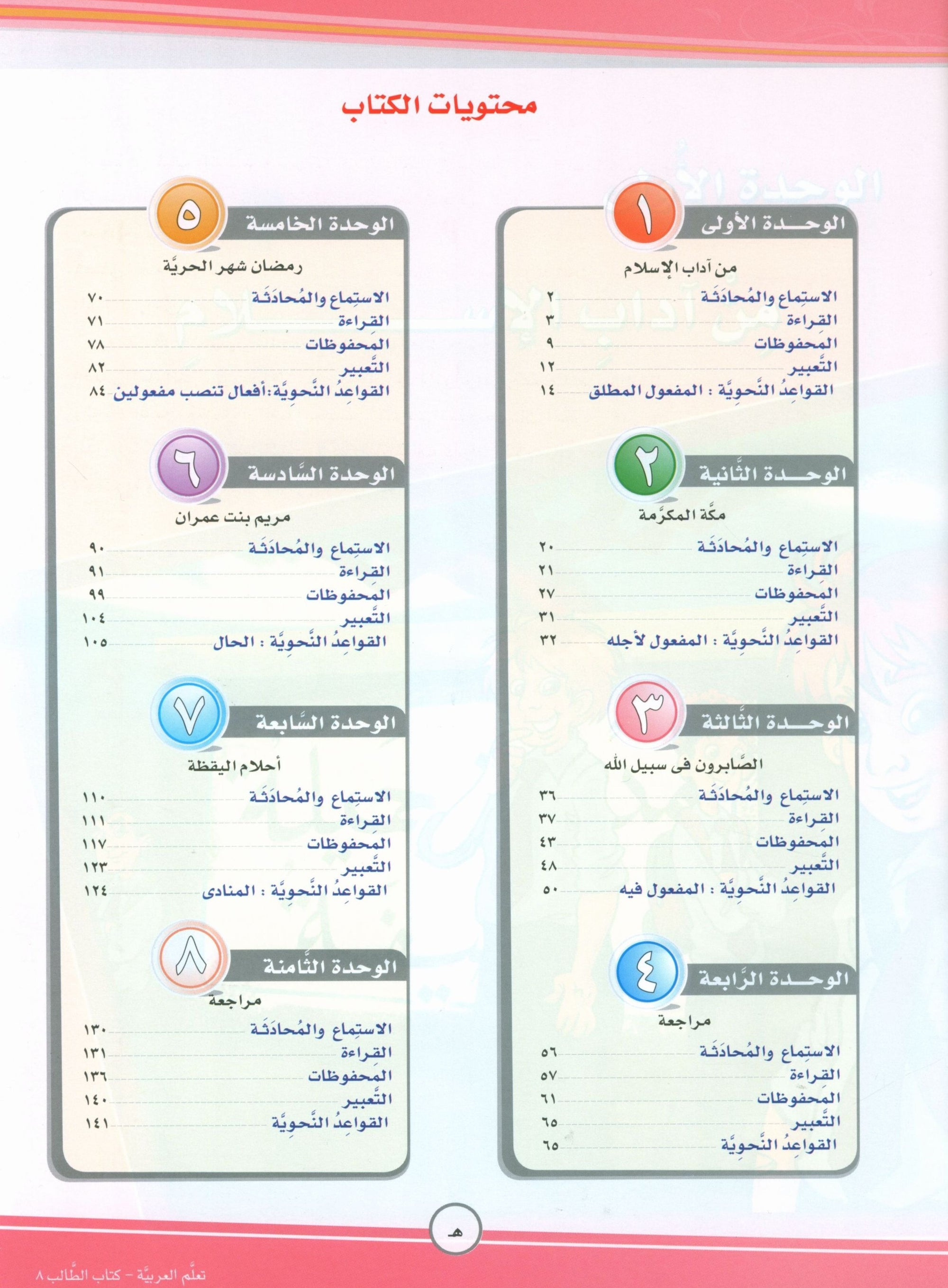 ICO Learn Arabic Textbook Level 8 Part 1 تعلم العربية كتاب التلميذ